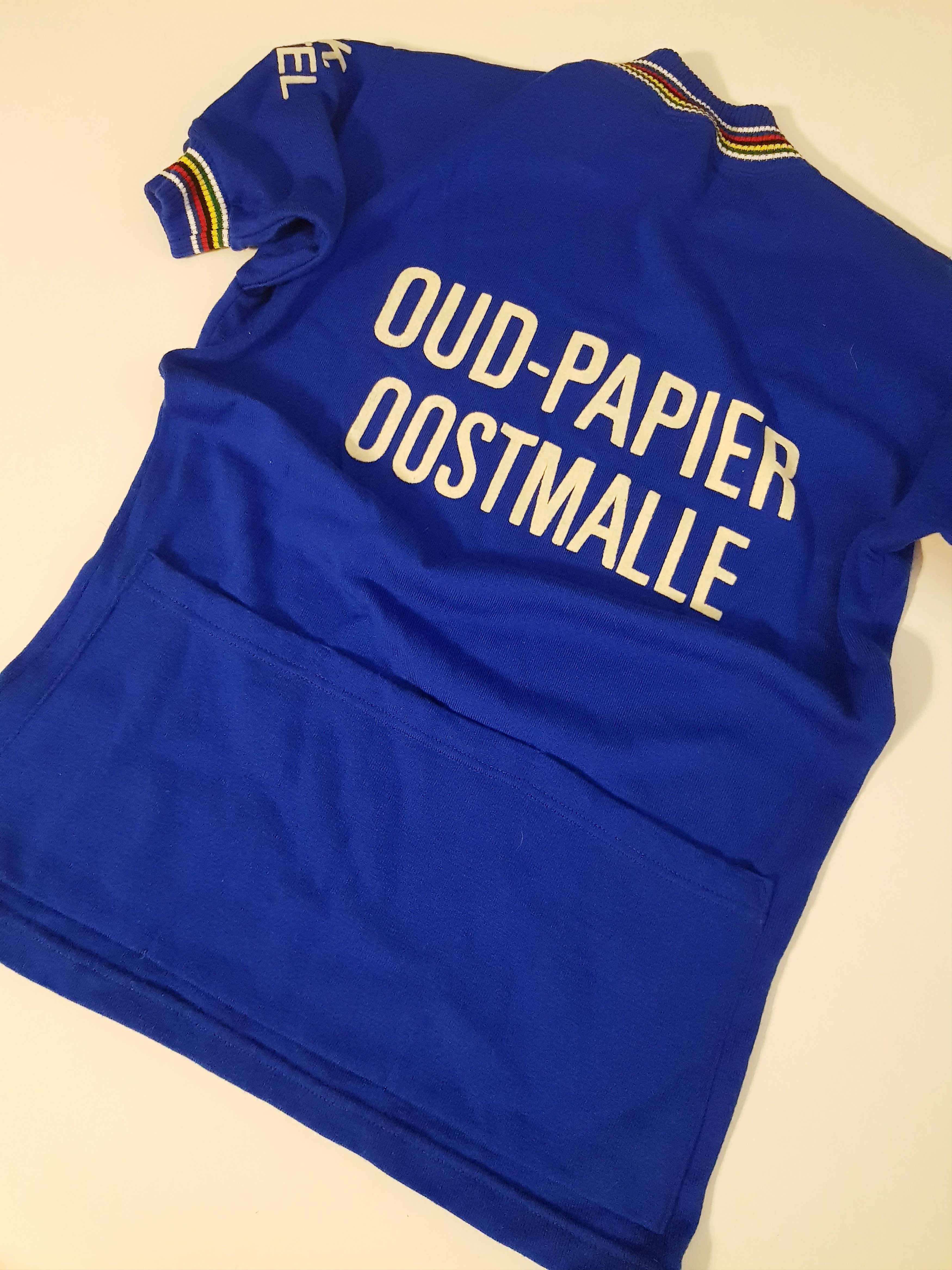 Other Campitello Vintage 70s Belgium Cycling Jersey UCI Rainbow EL Size US M / EU 48-50 / 2 - 8 Thumbnail