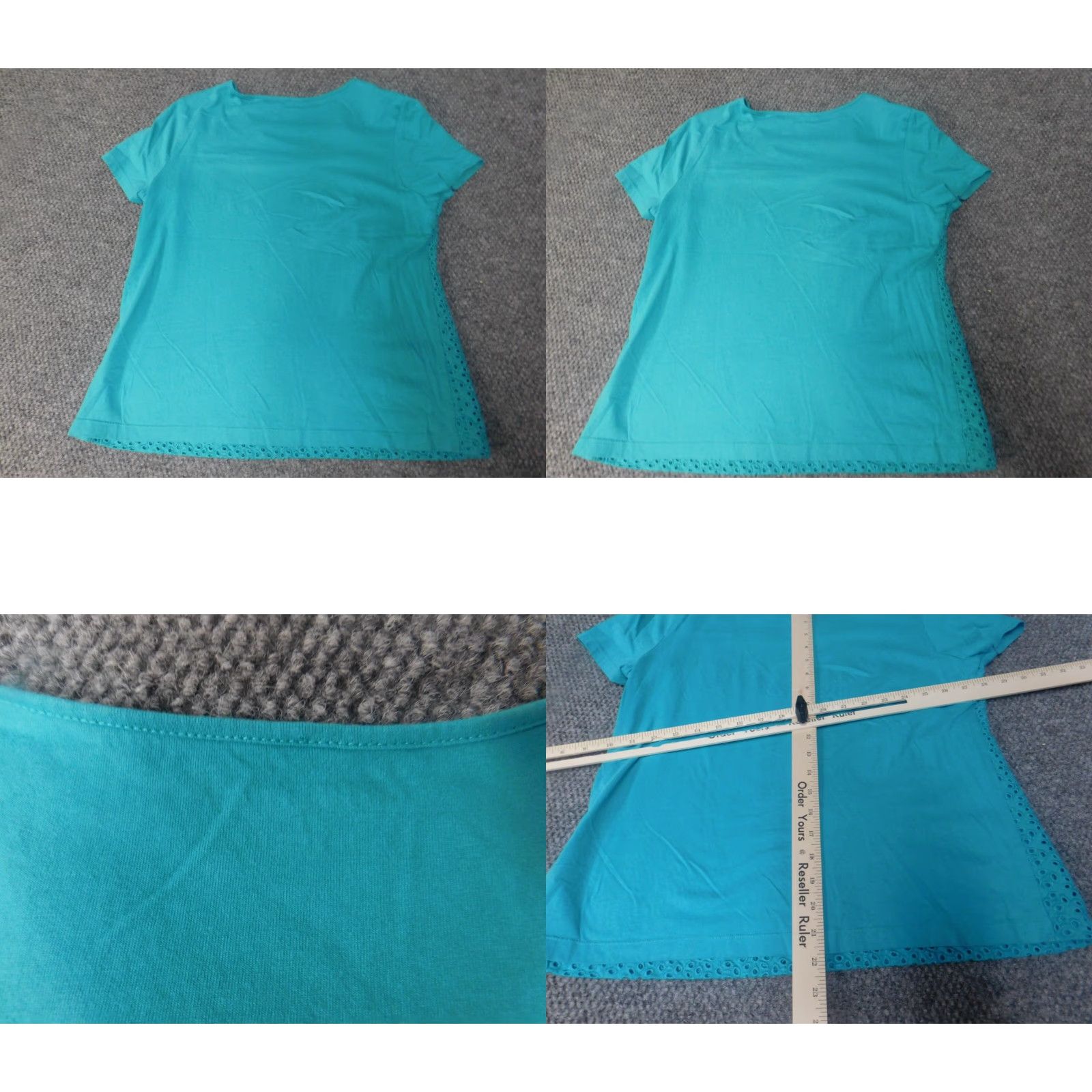 Croft & Barrow Croft & Barrow Womens Shirt PM Petites Blue stretch classic tee Size M / US 6-8 / IT 42-44 - 6 Thumbnail