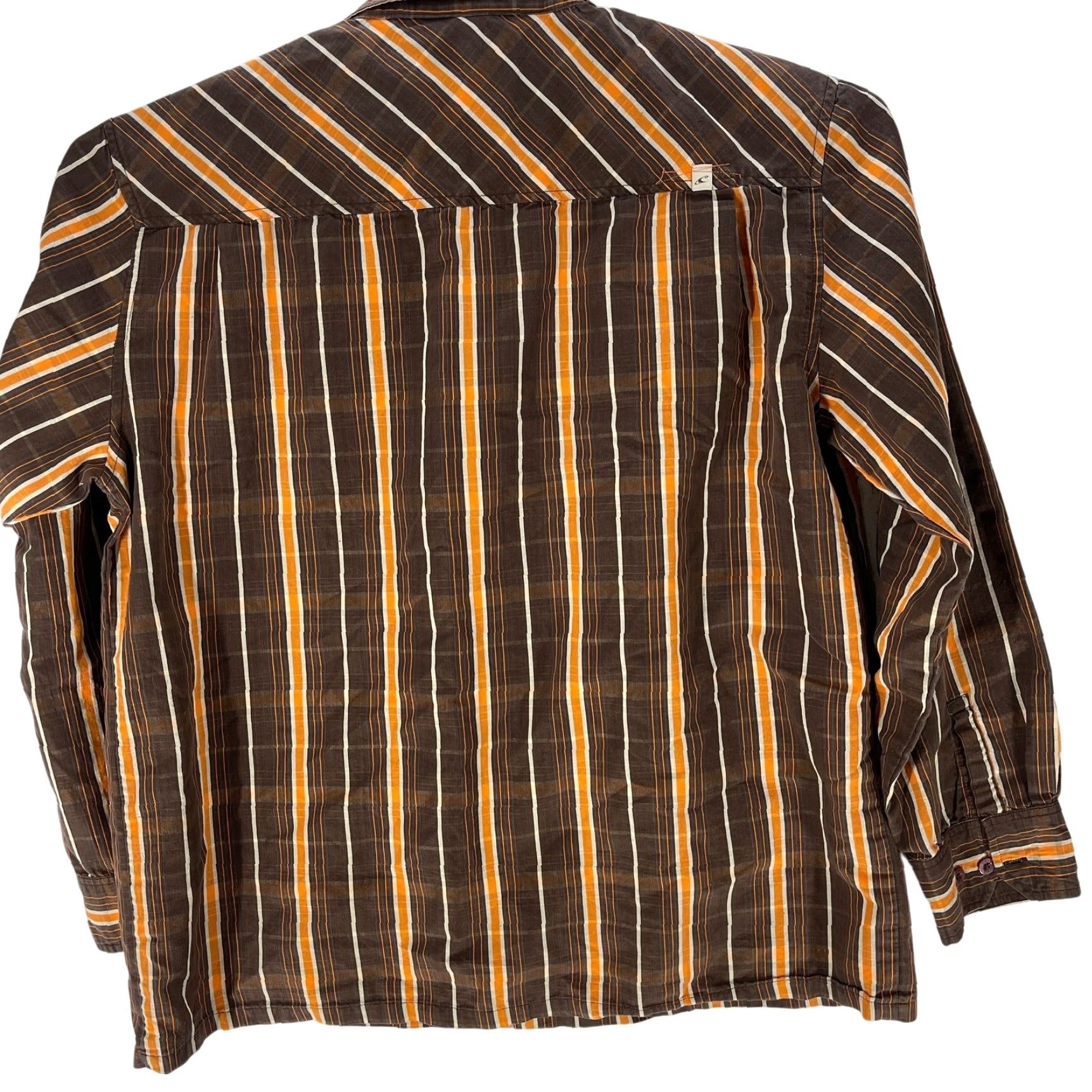 O'Neill VINTAGE O’Neill Shirt XL Brown Orange Plaid Button-Up Long Sleeve Cotton Blend Men’s Regular Size XL Size US XL / EU 56 / 4 - 3 Thumbnail
