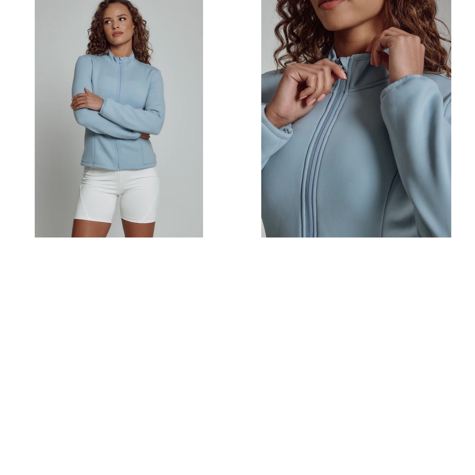 Vintage 7 Diamonds Womens Jacket Sz Small Full Zip Outdoor Mineral Blue Slim Knit Pockets Short Sleeve/Long Sleeve Casual Coat Mens? Size S / US 4 / IT 40 - 9 Thumbnail
