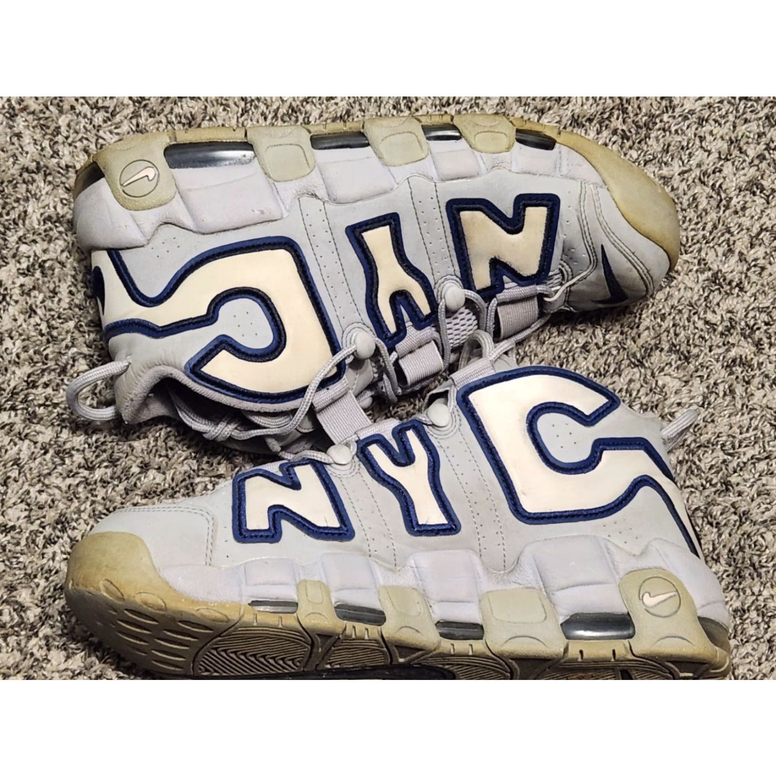 Nike VINTAGE Nike Air More Uptempo NYC Retro 9.5 Men Gray Sneakers Pippen AJ3137-001 Size US 10 / EU 43 - 2 Thumbnail