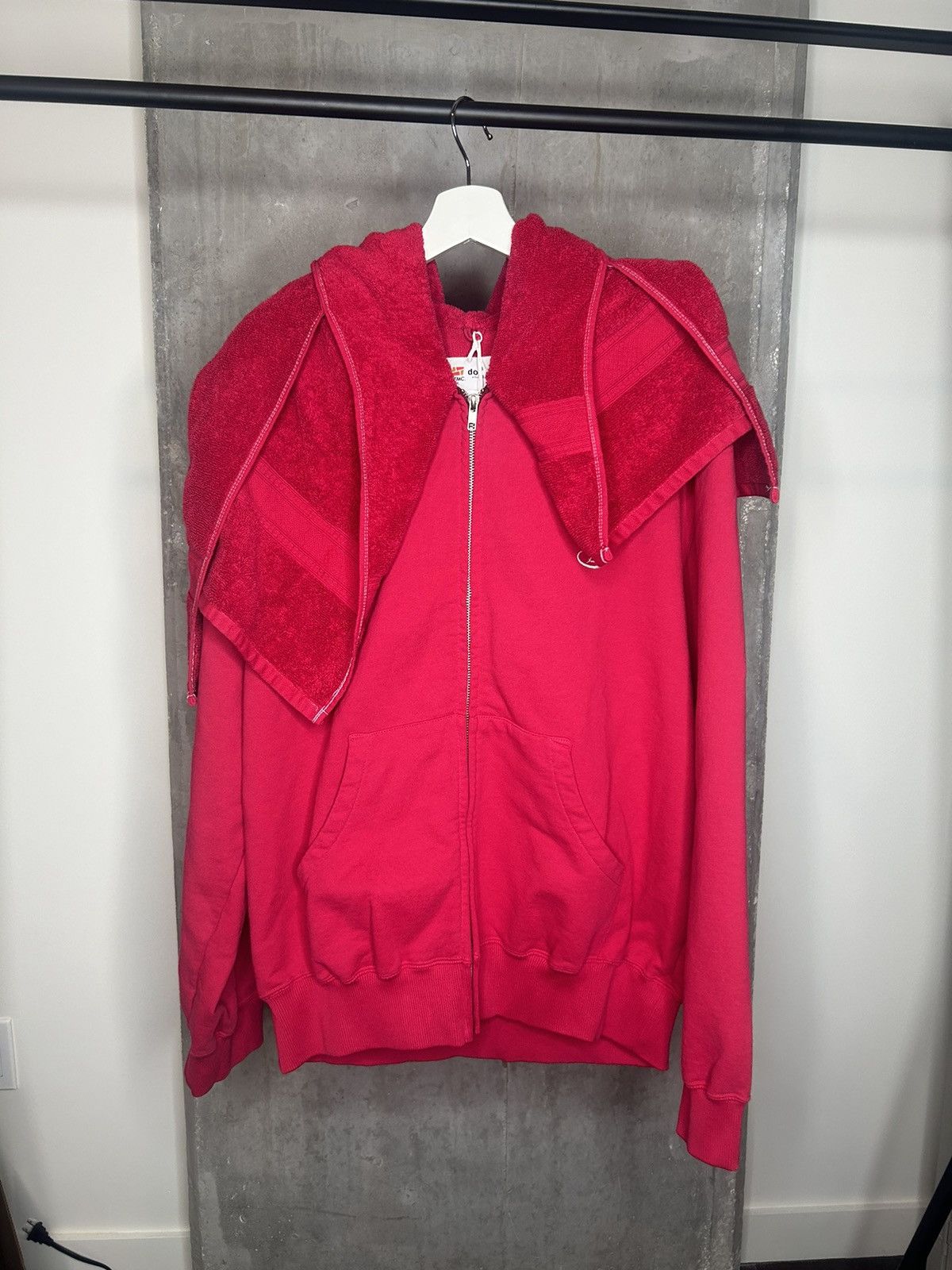 Doublet Doublet Chaos Embroidery Hoodie (red) | Grailed