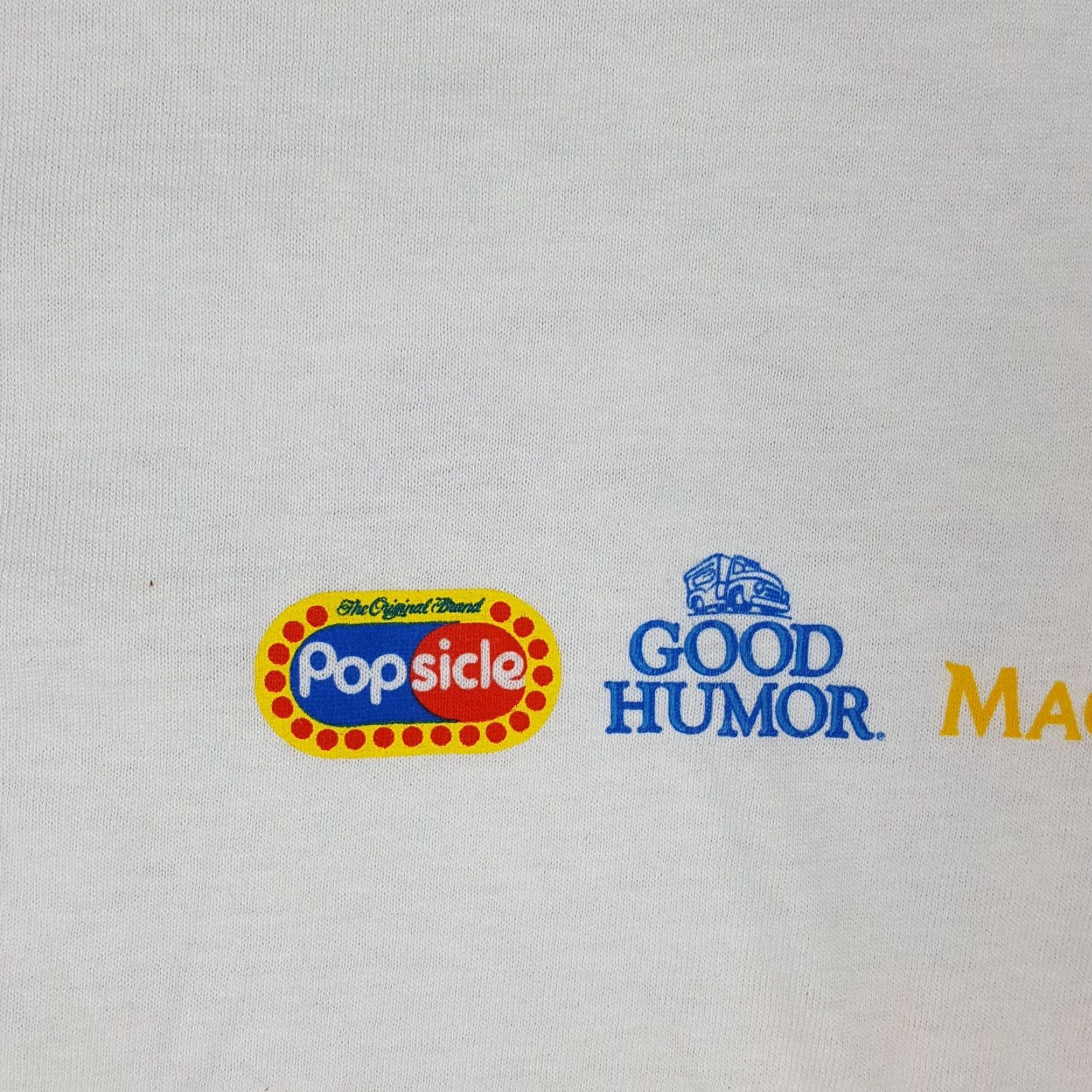 Gildan VINTAGE Gildan Ice Cream Popsicle Retro Logo T-Shirt Men's Large White 90s Food & Drink Size US L / EU 52-54 / 3 - 3 Thumbnail