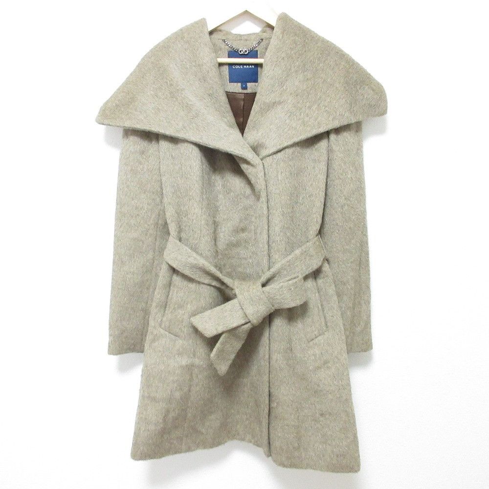 Other Other Cole Haan Alpaca Big Collar Shaggy Coat Natural Material Outerwear DUTY FREE for USA Size ONE SIZE - 1 Thumbnail