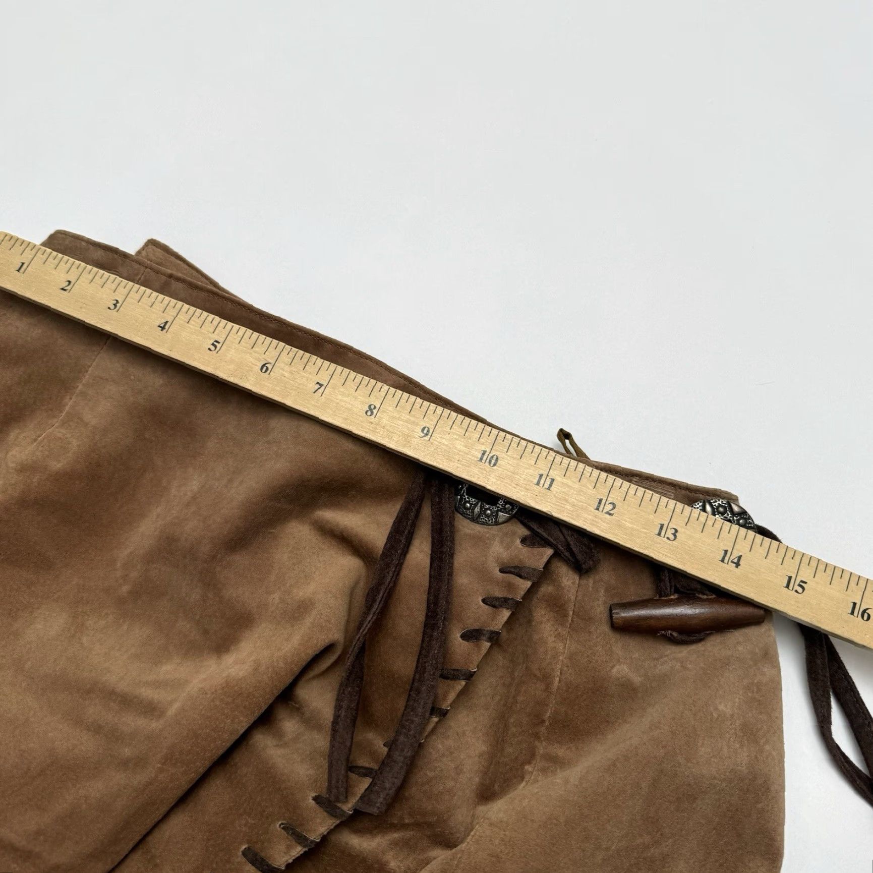 Vintage VINTAGE Margaret Godfrey Skirt A-Line Leather Brown Lined 10P Petite Women Long Size 32" / US 10 / IT 46 - 7 Thumbnail