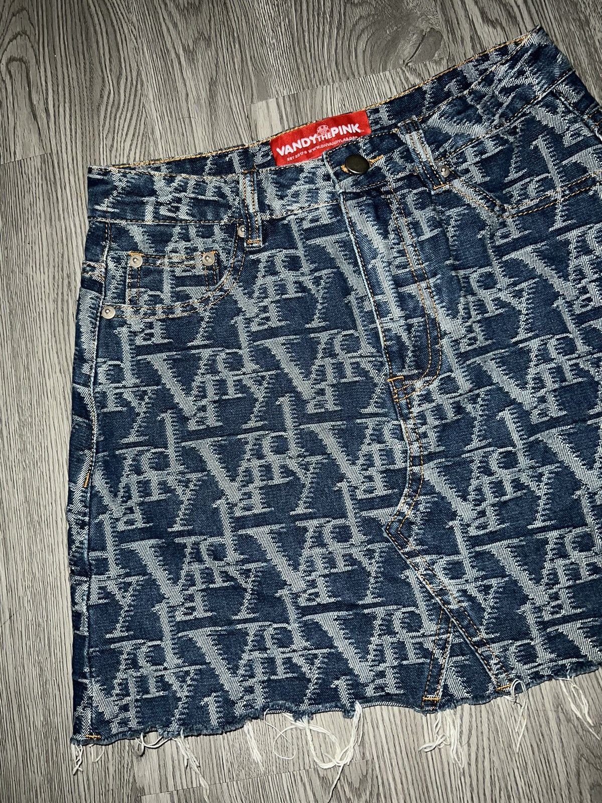 Vandy The Pink Vandy The Pink monogram denim skirt 💙🦋 Size 26" / US 2 / IT 38 - 6 Thumbnail