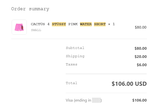 Cactus Plant Flea Market × Stussy CPFM STUSSY PINK WATER SHORT SMALL Size US 28 / EU 44 - 5 Thumbnail