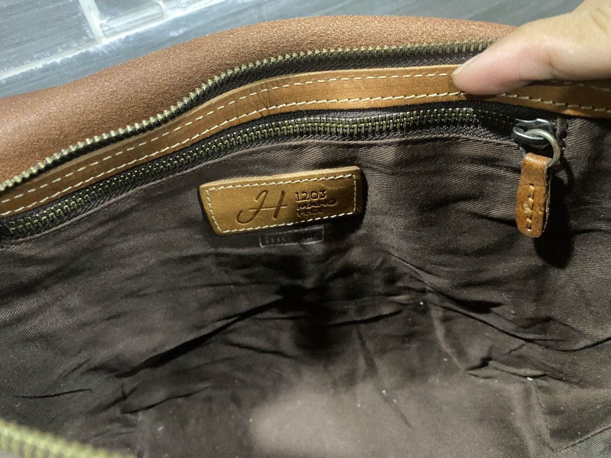 Japanese Brand Full Leather Patina 1203 Mano Fece Cross Body Bag Size ONE SIZE - 15 Thumbnail