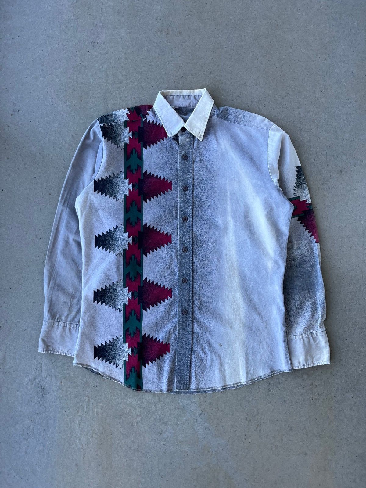 Vintage Vintage 90s Western Aztec Style Button Up Flannel Shirt Size US L / EU 52-54 / 3 - 1 Thumbnail