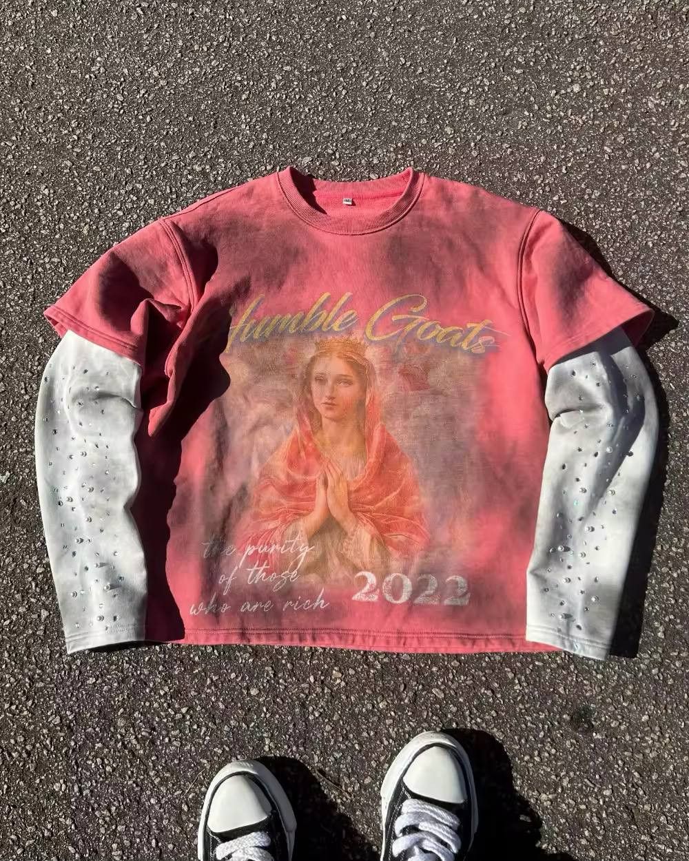 Japanese Brand × Vintage double layered sweatshirt with a round neckline Size US XL / EU 56 / 4 - 1 Thumbnail