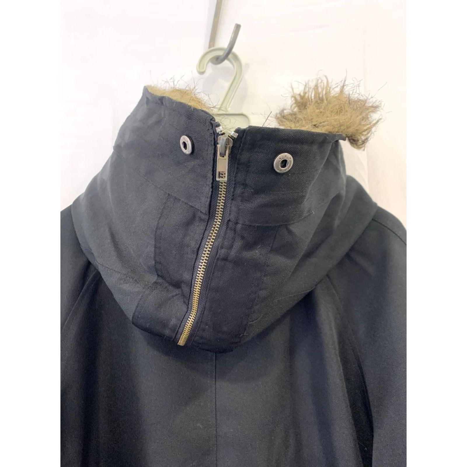 Vintage VINTAGE Woolrich John Rich & Bros Arctic Bomber Jacket Fur Hood Black L Mens Size L Coat Size US L / EU 52-54 / 3 - 6 Thumbnail