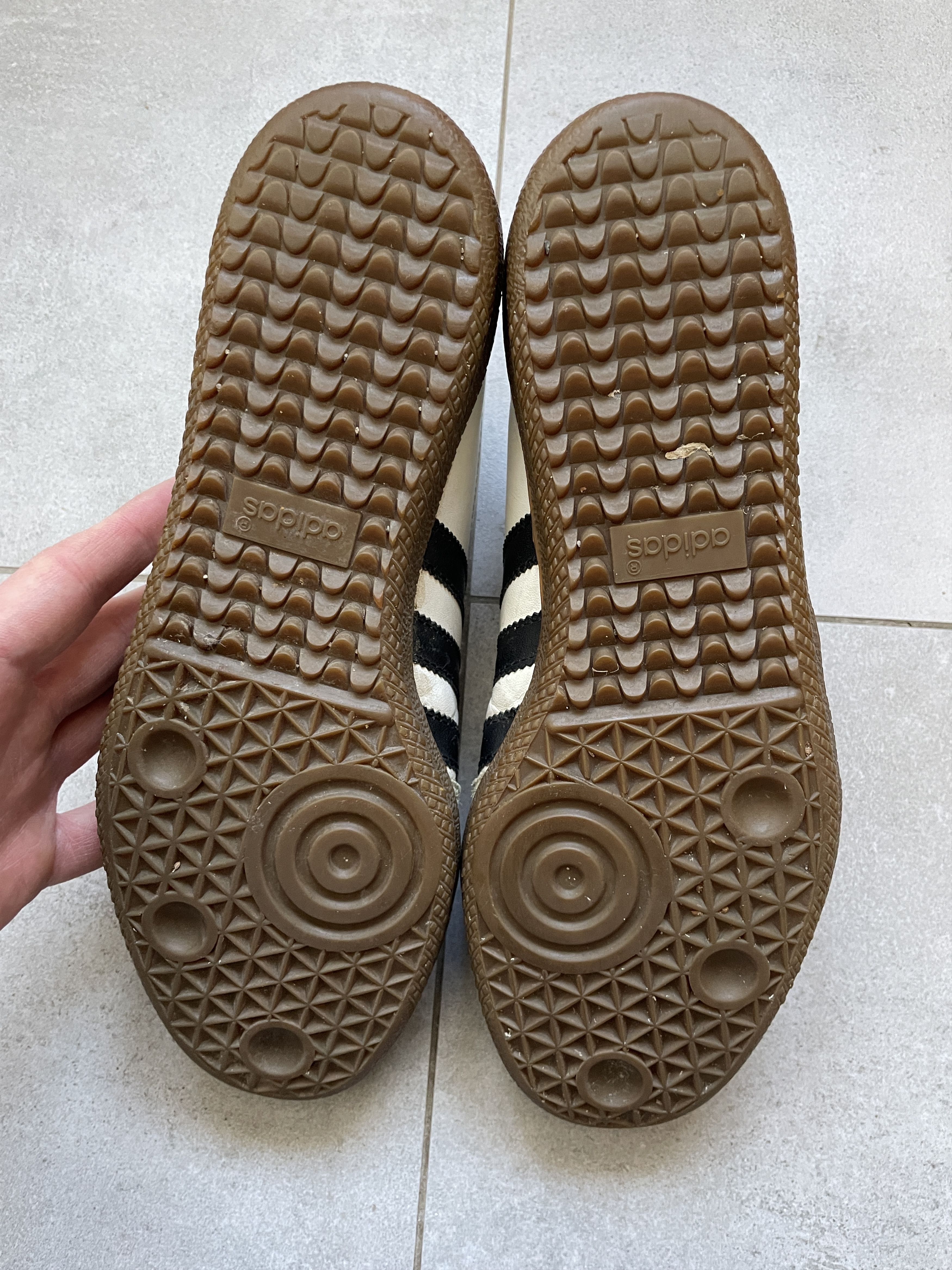 Adidas × Vintage Y2K ADIDAS 80S WHITE BEIGE LEATHER UNIVERSAL SNEAKERS Size US 8.5 / EU 41-42 - 7 Thumbnail
