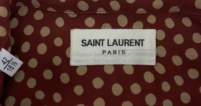 Other Saint Laurent Paris size 42 Orange Red Silk Polka Dot Shir Size US XL / EU 56 / 4 - 3 Thumbnail