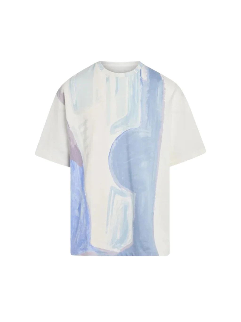 Jil Sander o1loc1c1124 T-Shirt in White/Blue Size US M / EU 48-50 / 2 - 1 Thumbnail