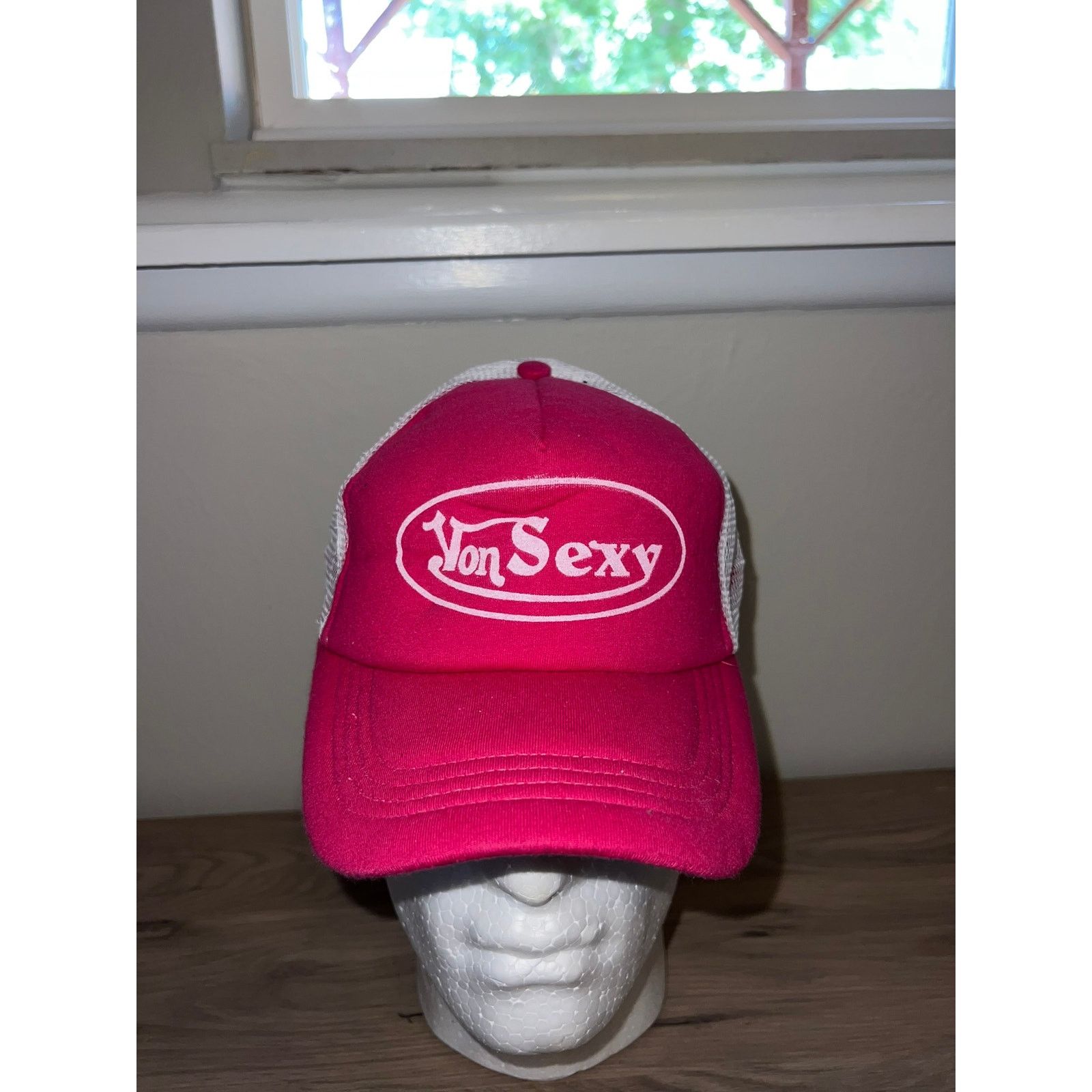 Vintage Y2K Von Sexy Pink Trucker Hat Headwear Designer Spoof 2000s Size ONE SIZE - 1 Thumbnail