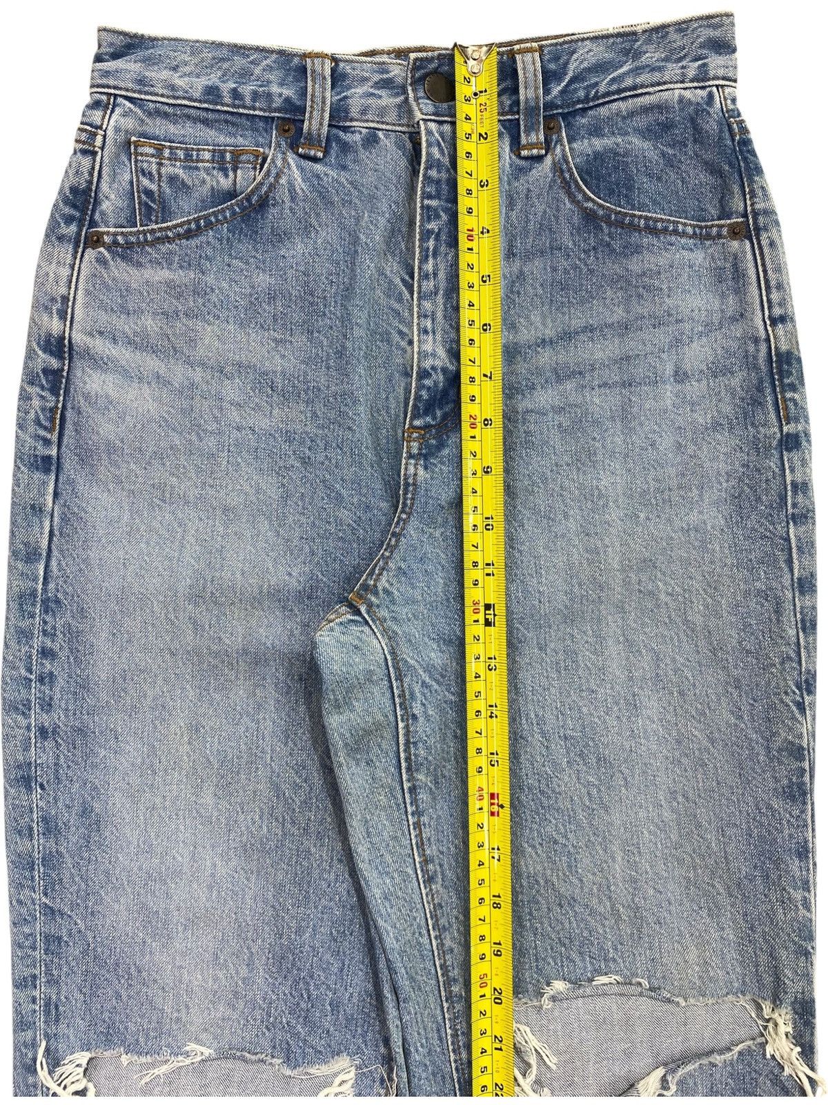 GU Vintage GU Faded Blue Wash Distress Style Jeans Size US 28 / EU 44 - 12 Thumbnail
