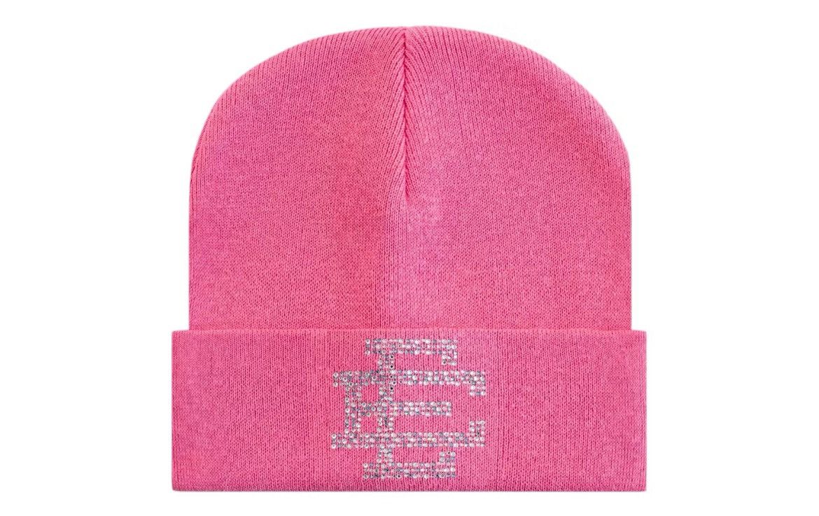 Eric Emanuel Eric Emanuel EE pink Swarovski crystals winter beanie hat Size ONE SIZE - 1 Thumbnail