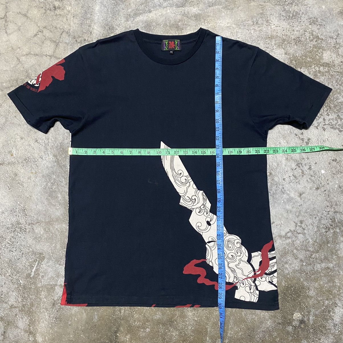 Japanese Brand Vintage Neon Genesis Evangelion Eva 01 Sukajan T Shirt Size US XXL / EU 58 / 5 - 14 Thumbnail