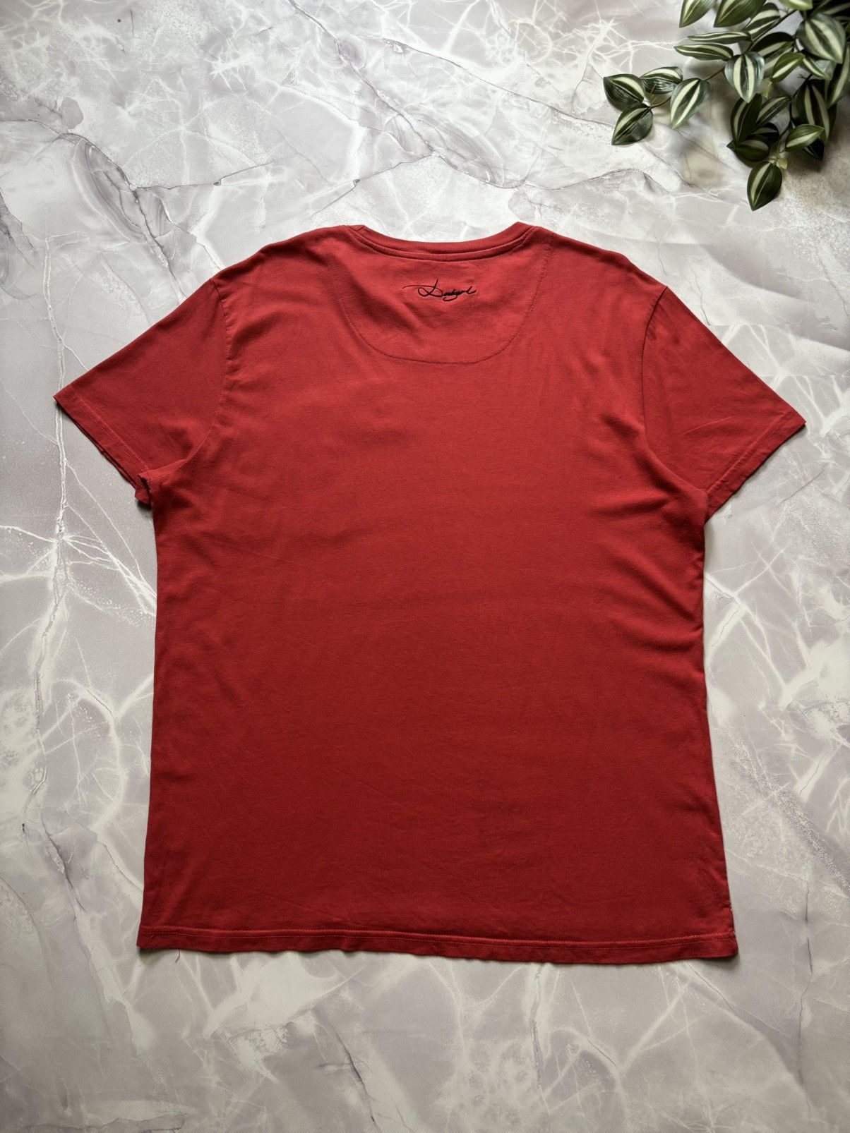 Desigual Desigual Faces Abstract Graphic T-Shirt Red Cotton Mens XL Size US XL / EU 56 / 4 - 6 Thumbnail