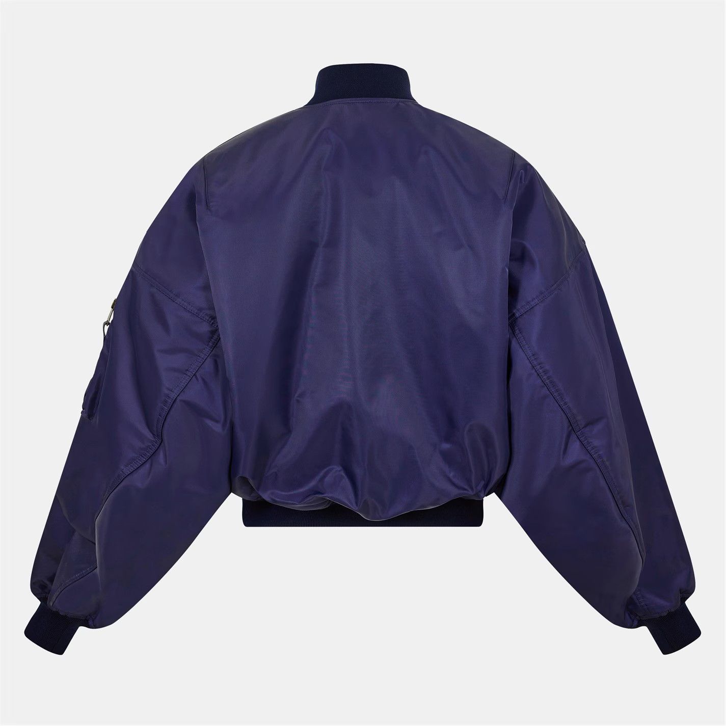 Balenciaga o1g2r1mq0226 Round Bomber Zip Jacket In Blue Size US S / EU 44-46 / 1 - 2 Thumbnail