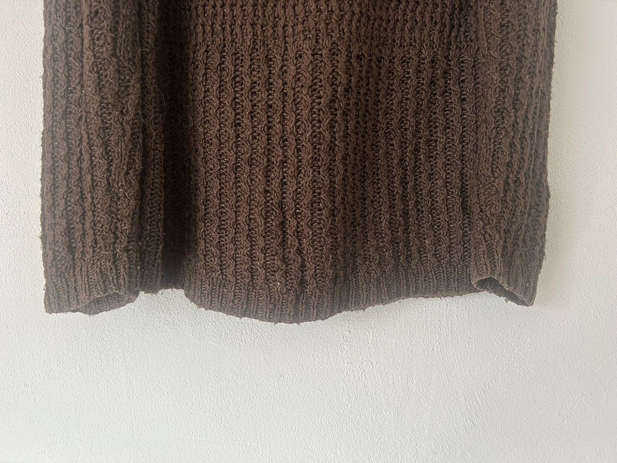 Dries Van Noten Brown Open-Knit Wool Sweater Size US M / EU 48-50 / 2 - 4 Thumbnail
