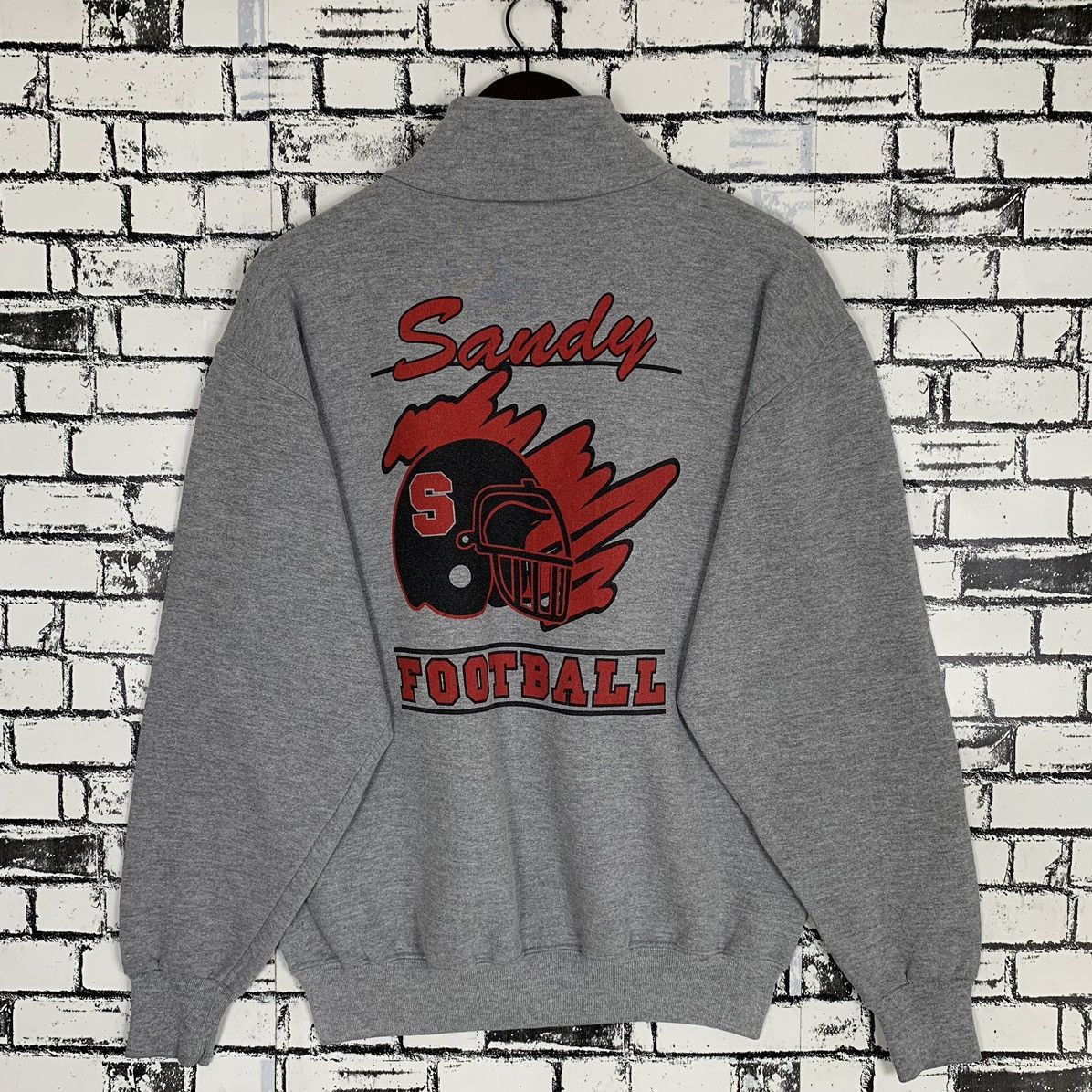NFL × Vintage Vintage 90s Sportwear Sandy Football Back Print Hulf Zip Size US M / EU 48-50 / 2 - 1 Thumbnail