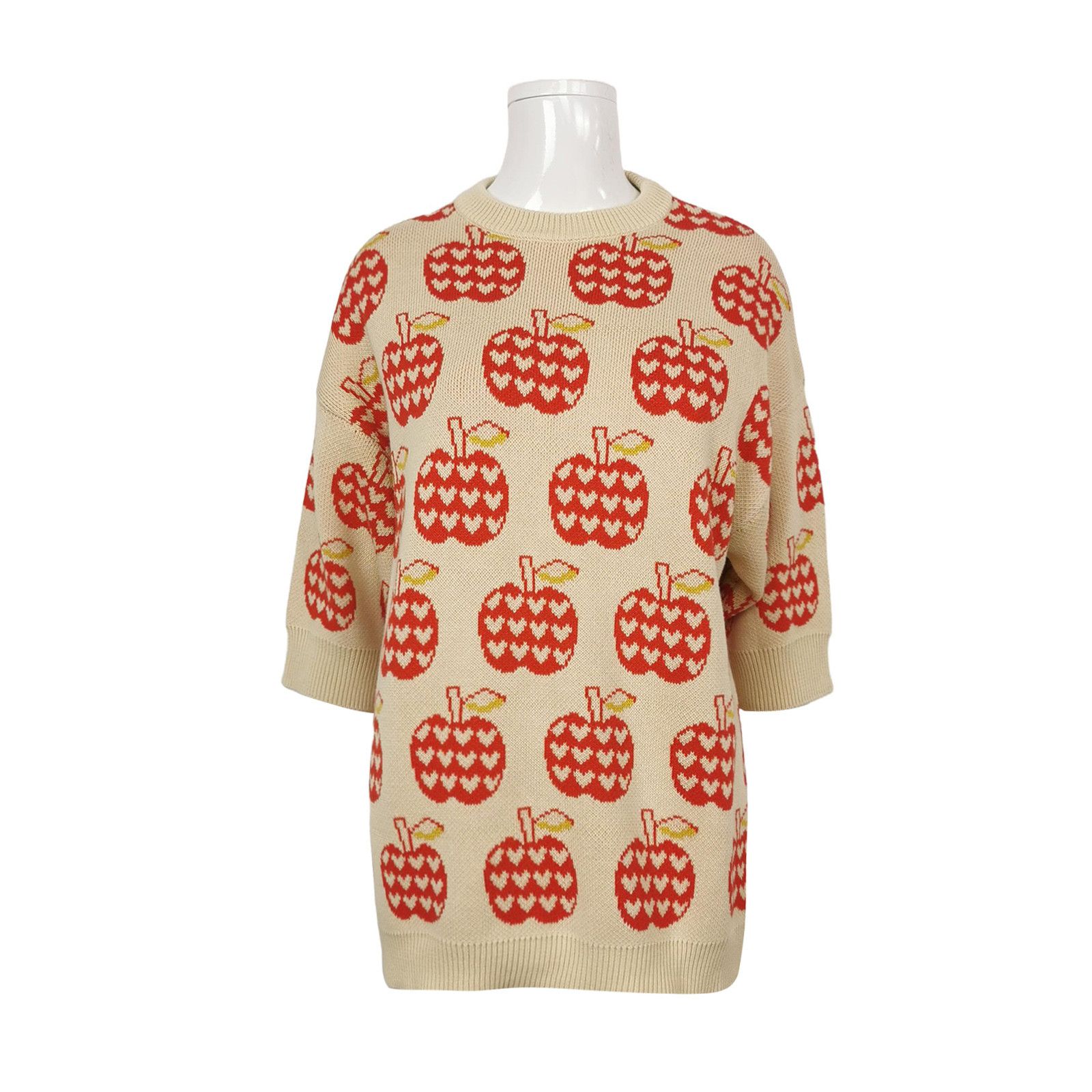 Gucci Gucci Apple Print Knit Sweater Size S Size US S / EU 44-46 / 1 - 1 Thumbnail