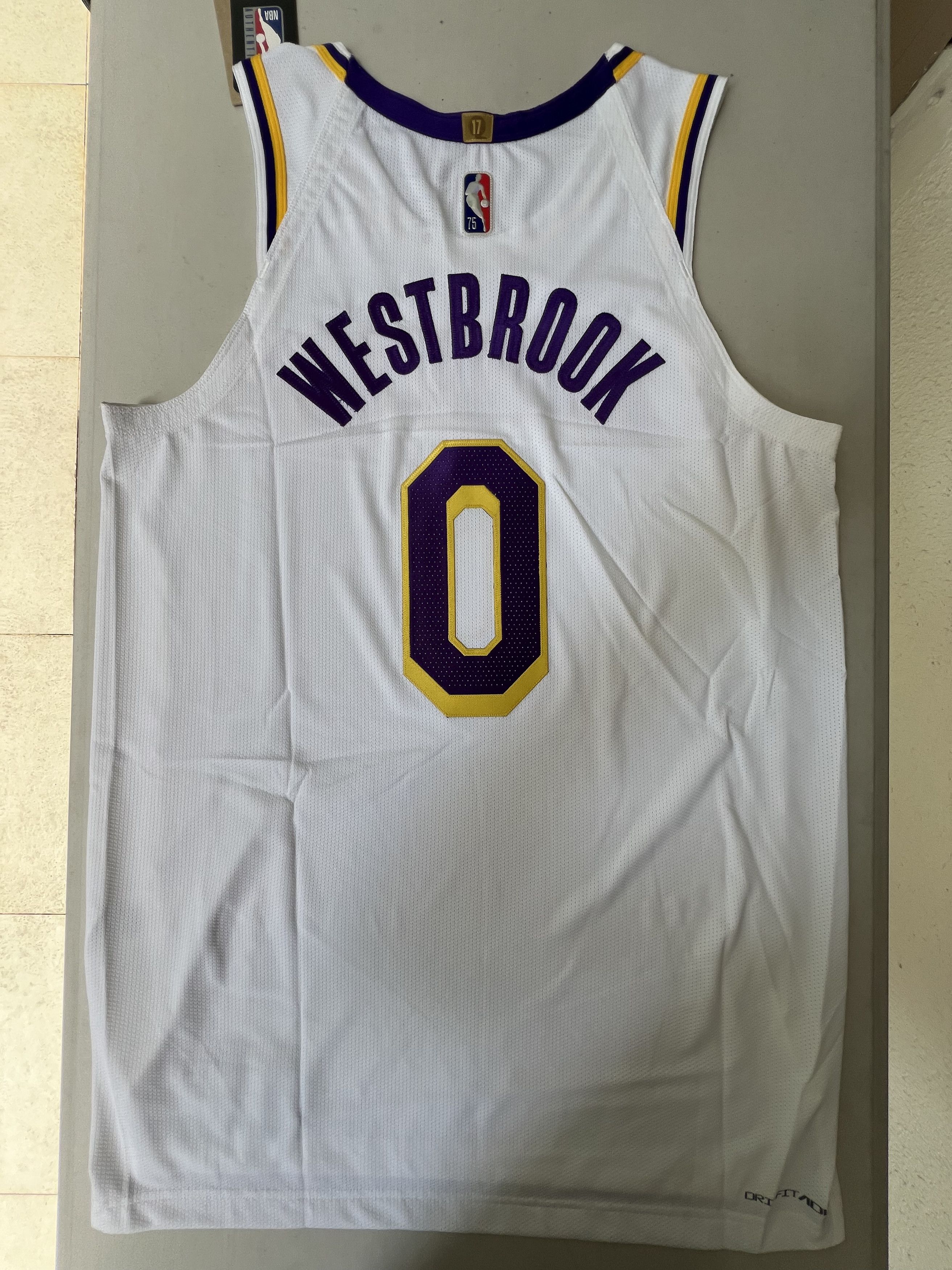 NBA × Nike Russell Westbrook Los Angeles Lakers NBA Authentic Jersey Size US L / EU 52-54 / 3 - 2 Thumbnail