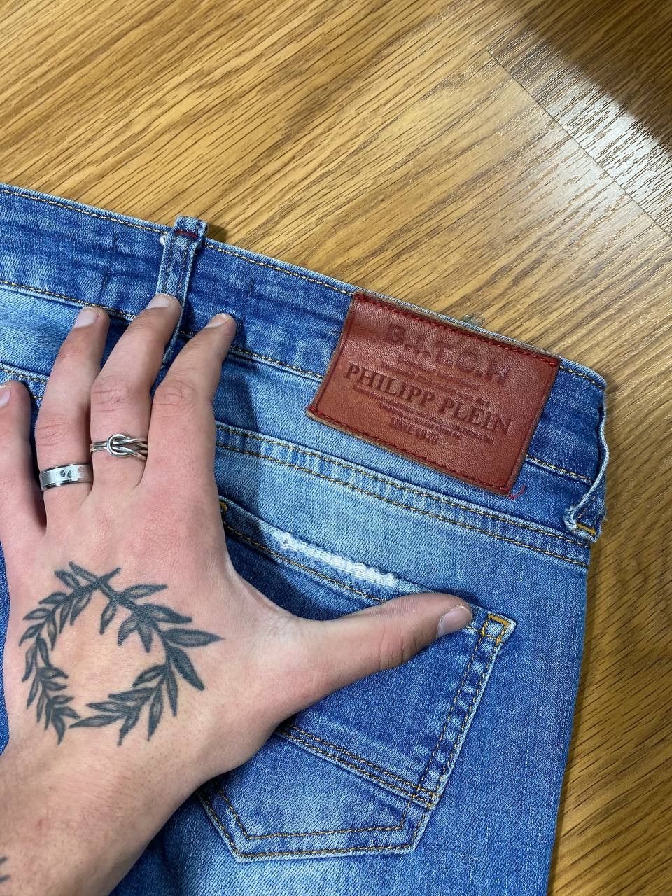 Philipp Plein Philipp Plein Distressed Denim Straight Cut Jeans Luxury Size US 28 / EU 44 - 24 Thumbnail