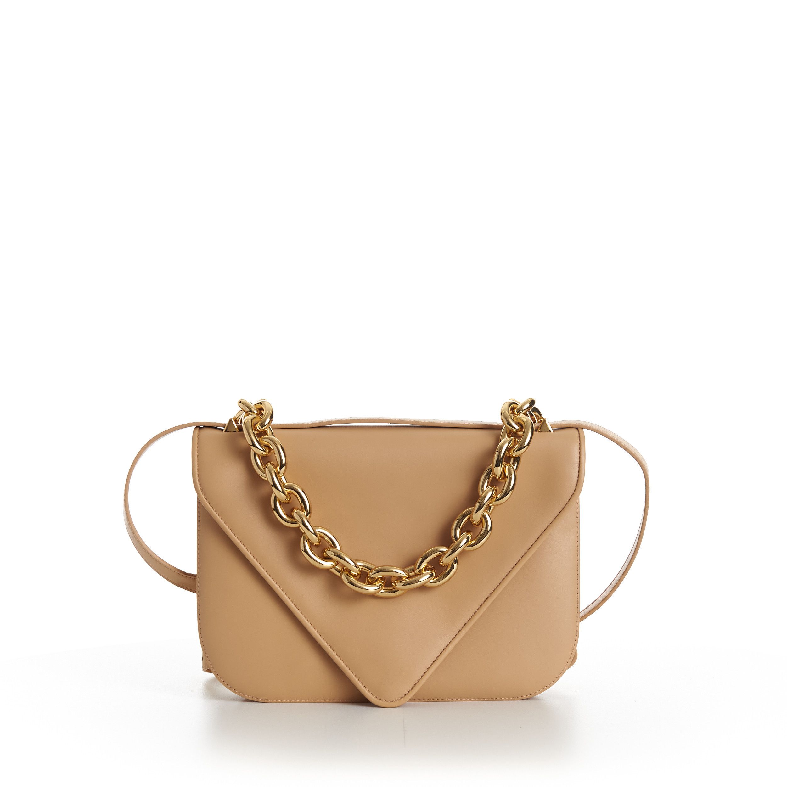 Bottega Veneta MOUNT Medium Envelope Chain Bag In Almond Leather Size ONE SIZE - 11 Thumbnail