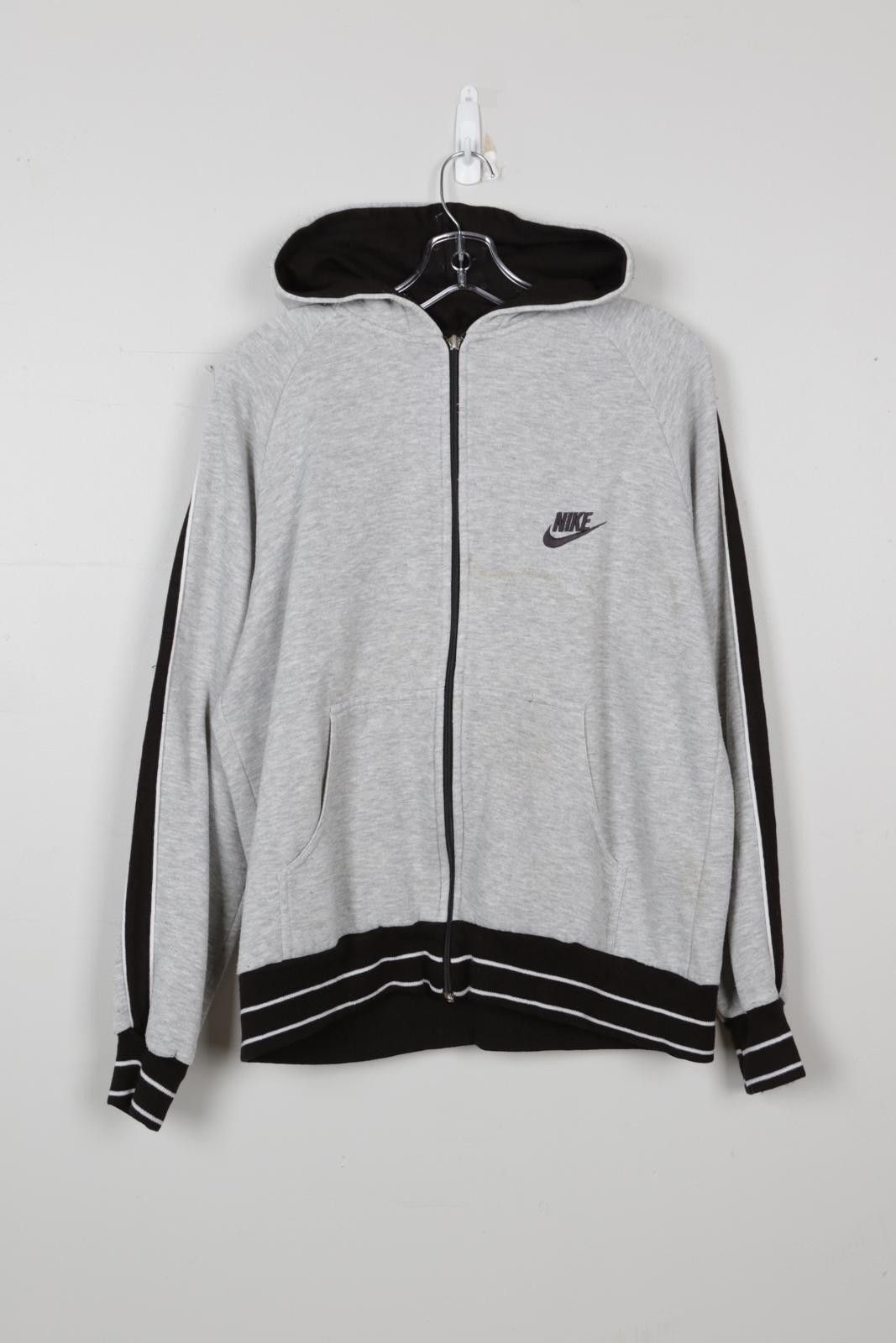 Nike 80's Nike Stripe Logo Zip-up Hoodie Size ONE SIZE - 1 Thumbnail