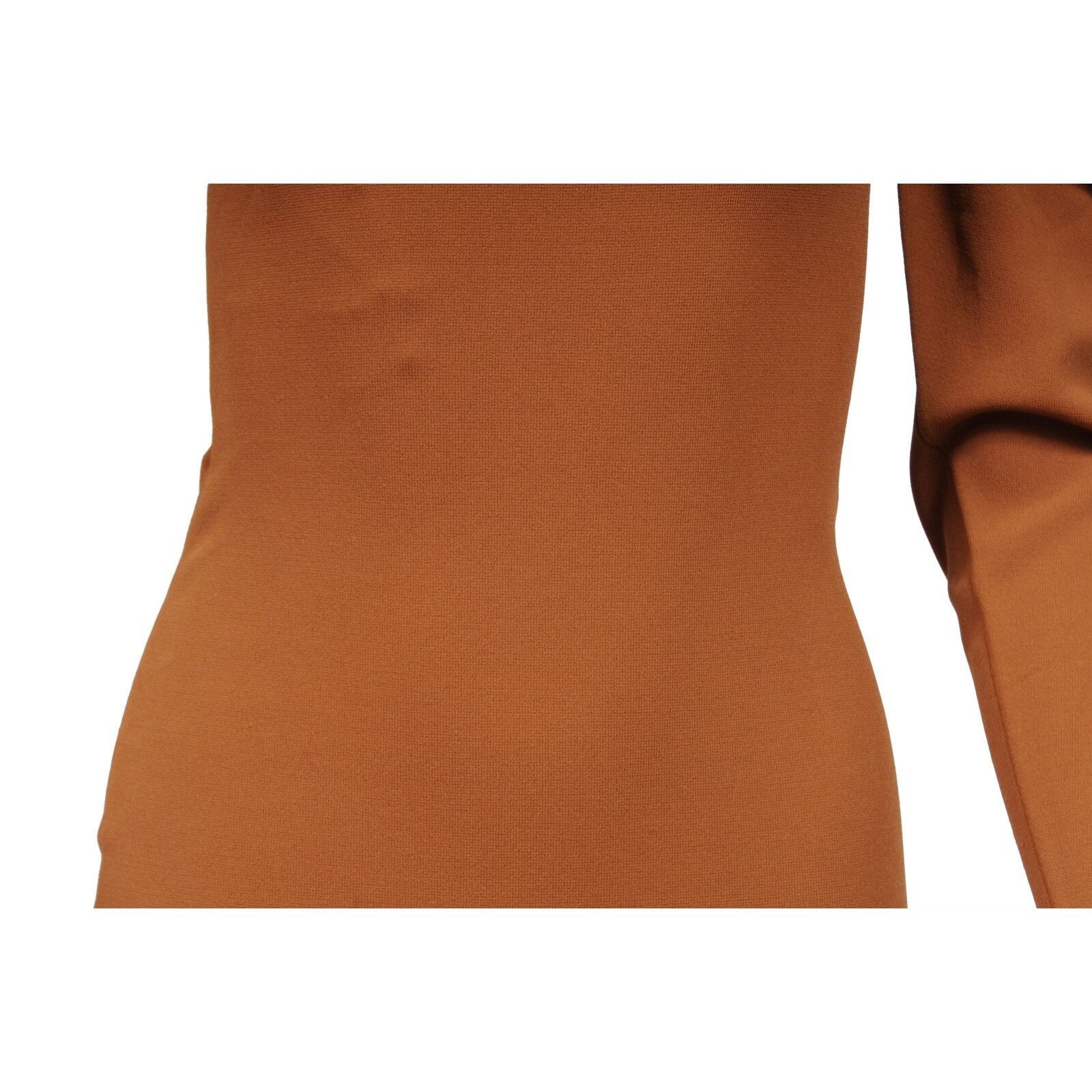 Stella McCartney Ruched Shoulder Midi Dress Size 42 Brown Size M / US 6-8 / IT 42-44 - 6 Thumbnail