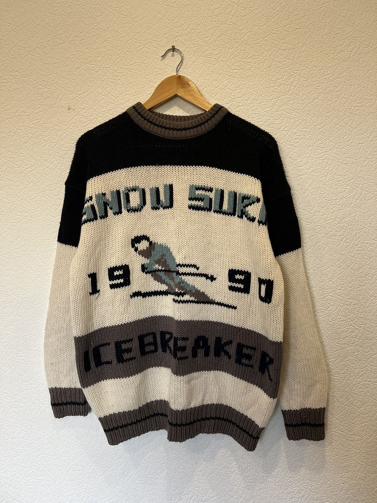 Vintage Vintage Sweater Ice Breaker Snow Surf Knitted Wool Size US M / EU 48-50 / 2 - 1 Thumbnail