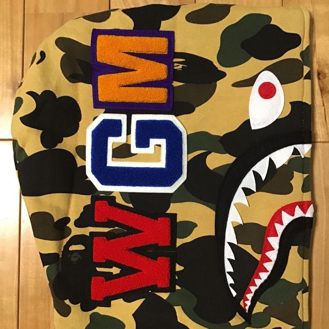 Bape BAPE 1st camo yellow shark full zip hoodie a bathing ape Size US M / EU 48-50 / 2 - 4 Thumbnail