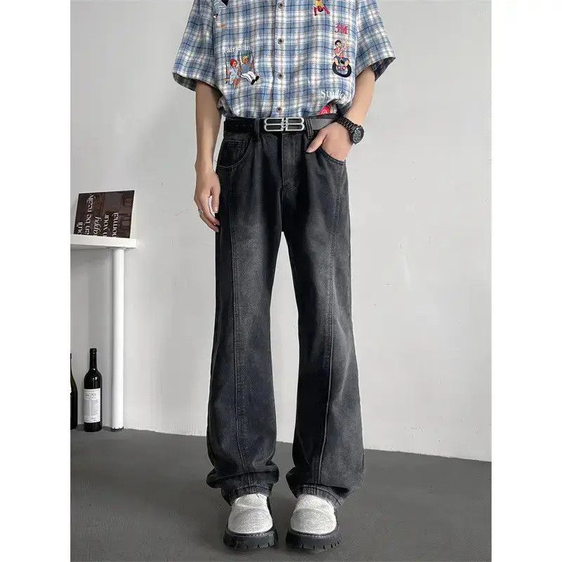 Japanese Brand Retro loose straight leg wide leg jeans Size US 32 / EU 48 - 6 Thumbnail