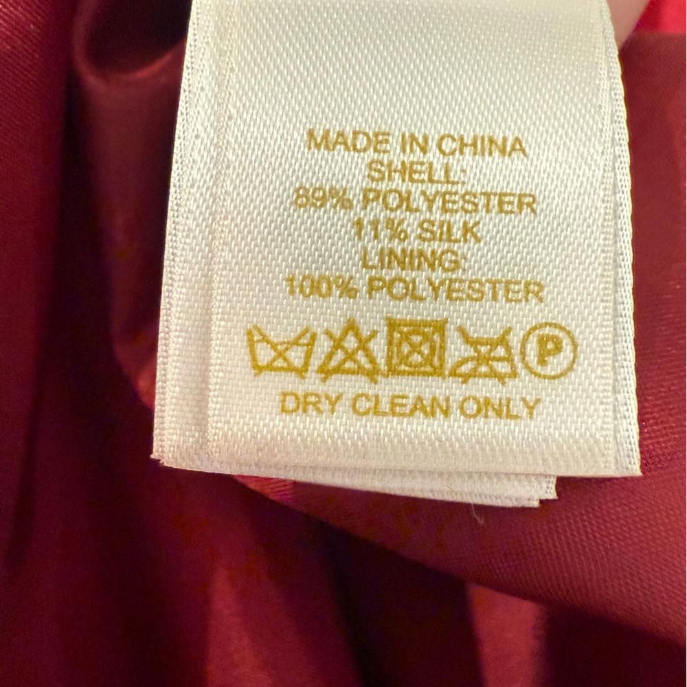 Designer Kate Spade Zooey Red Mini Skirt Silk Blend Size 2 Size 26" / US 2 / IT 38 - 9 Thumbnail