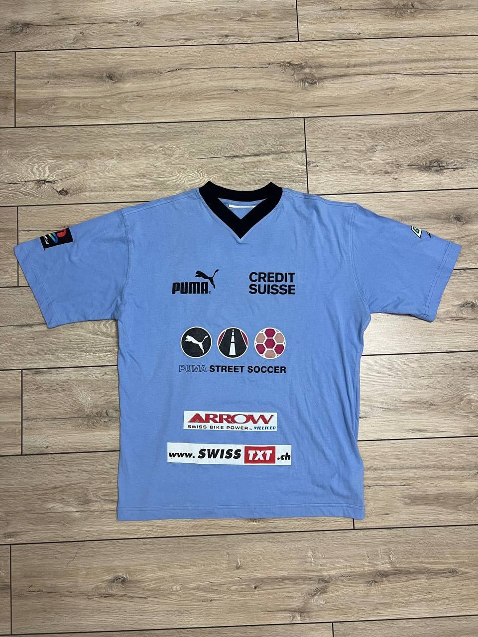 Puma Puma Vintage Street Soccer T-shirt Blue sz L Credit Suisse Size US L / EU 52-54 / 3 - 2 Thumbnail