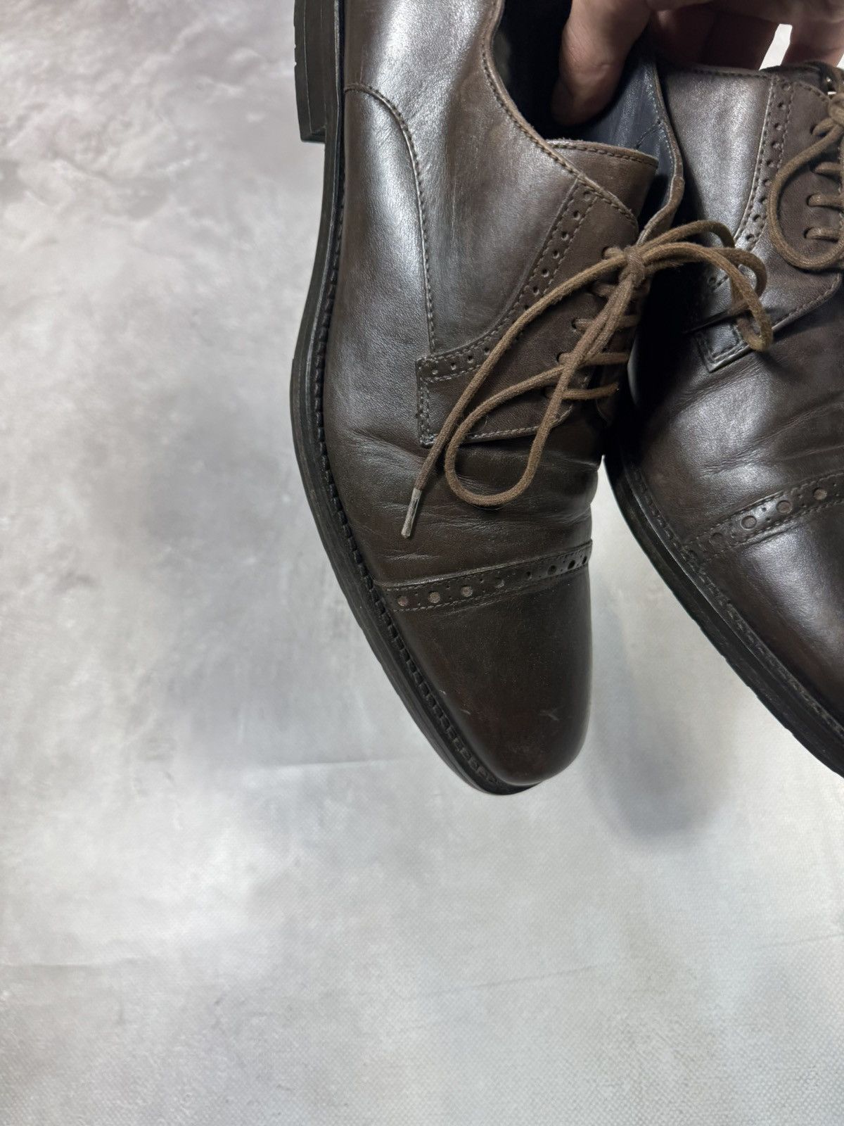 Hugo Boss Vintage Hugo Boss Brown Leather Shoes Size US 7 / EU 40 - 11 Thumbnail