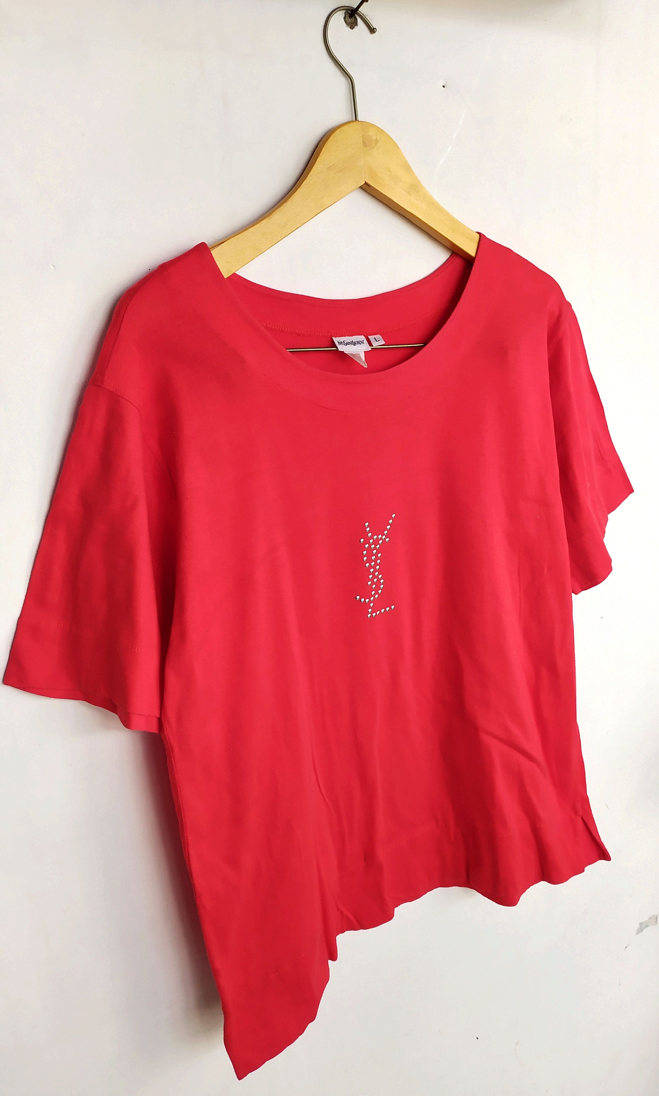 Yves Saint Laurent Vtg YVES SAINT LAUREN big logo unisex tee size L Size L / US 10 / IT 46 - 3 Thumbnail