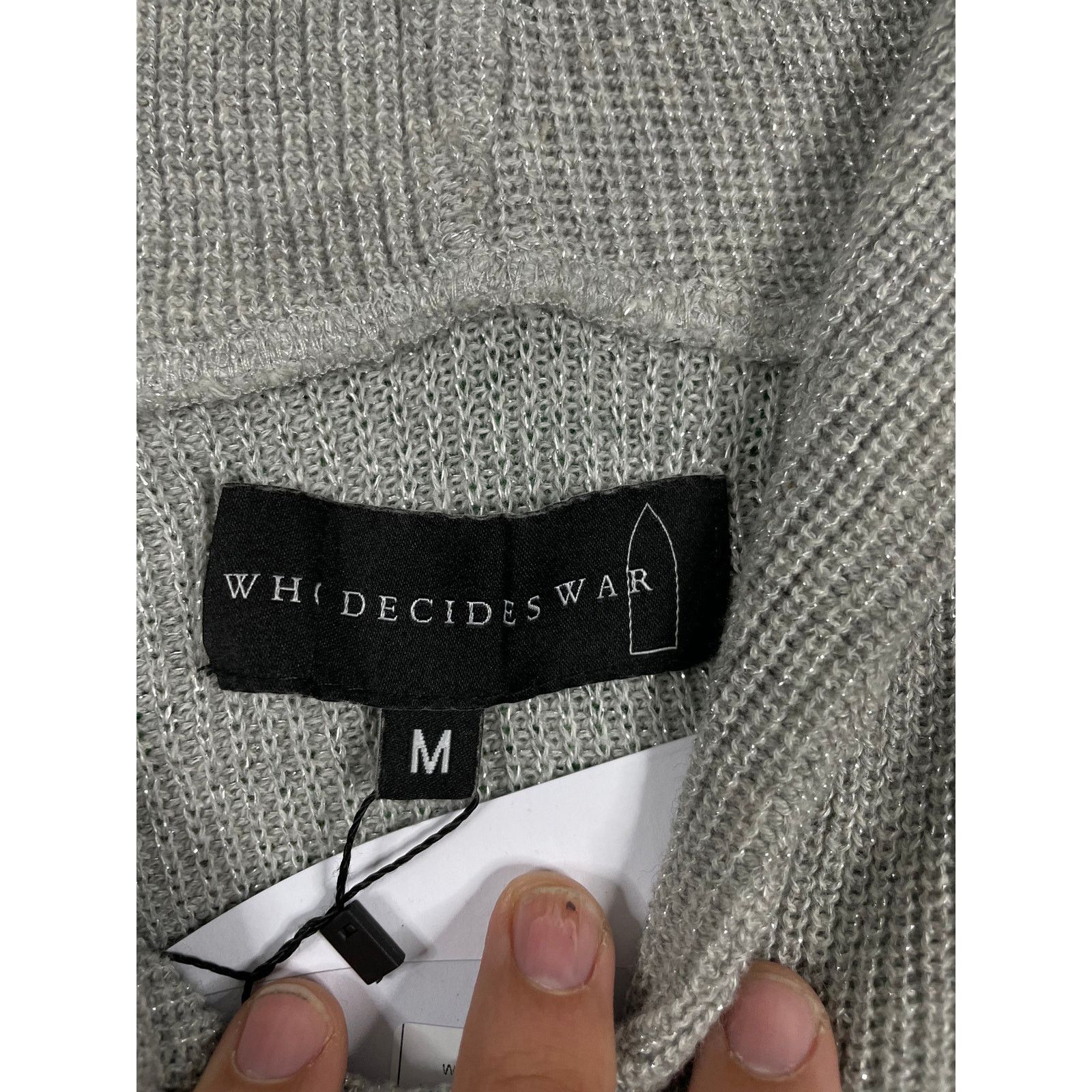 Who Decides War WDW Multi Pocket Hoodie Sweatshirt Grey Medium Used Size US M / EU 48-50 / 2 - 2 Thumbnail