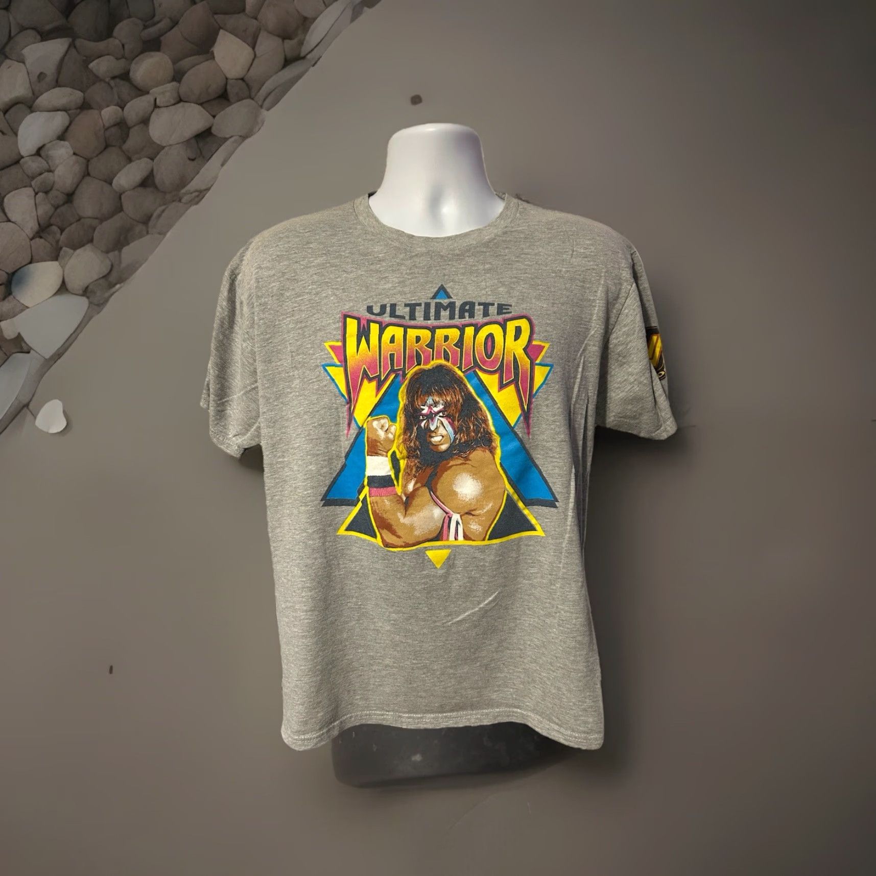Vintage WWE Ultimate Warrior Legends Shirt T-Shirt Men Large Heather Gray Graphic Tee Wrestlemania Wrestling WWF WWE Front Graphics Size US L / EU 52-54 / 3 - 4 Thumbnail