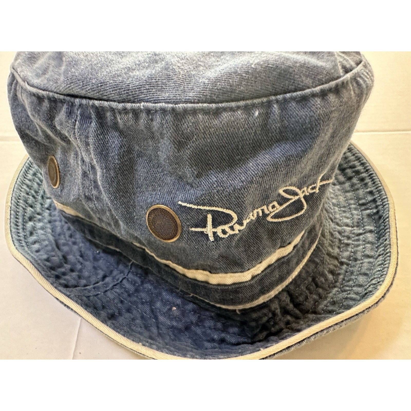 Panama Jack Panama Jack Blue Denim Bucket Sun Hat Vinted LR Cotton Size ONE SIZE - 6 Thumbnail
