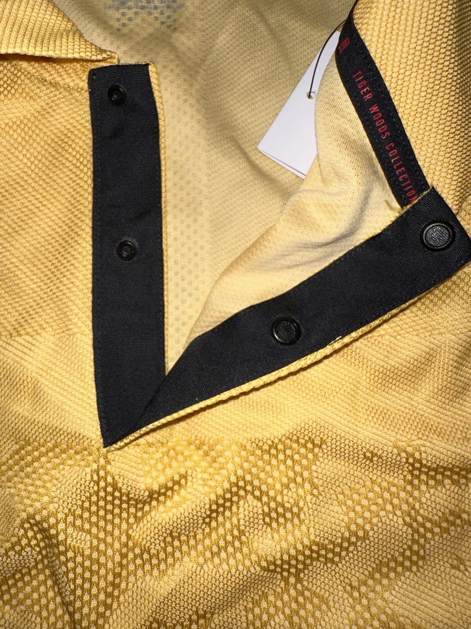 Nike Nike Men's Dri-FIT ADV Tiger Woods Golf Yellow Polo Size US L / EU 52-54 / 3 - 4 Thumbnail