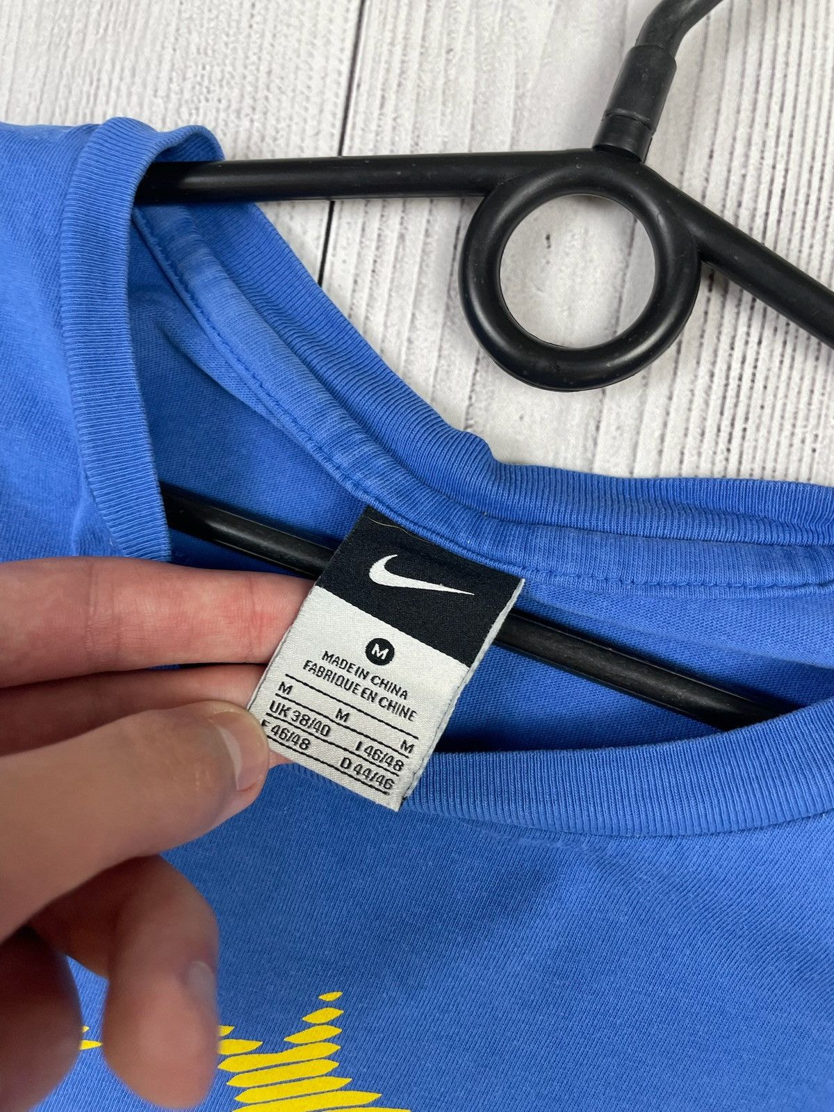 Vintage nike Brazil soccer tee blue rare tee big logo M