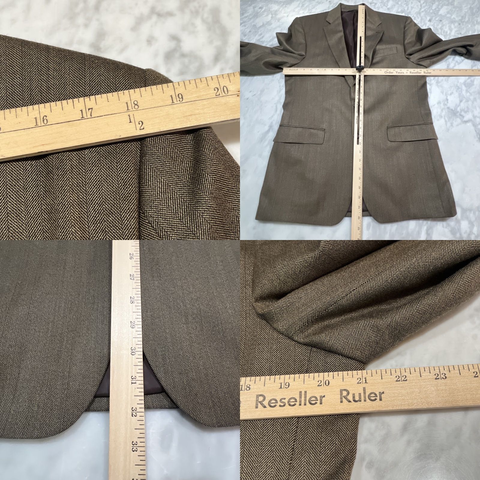 Ralph Lauren Ralph Lauren Sport Coat Blazer Mens 40L Brown Wool Silk Two-Button Sports Size 40L - 8 Thumbnail