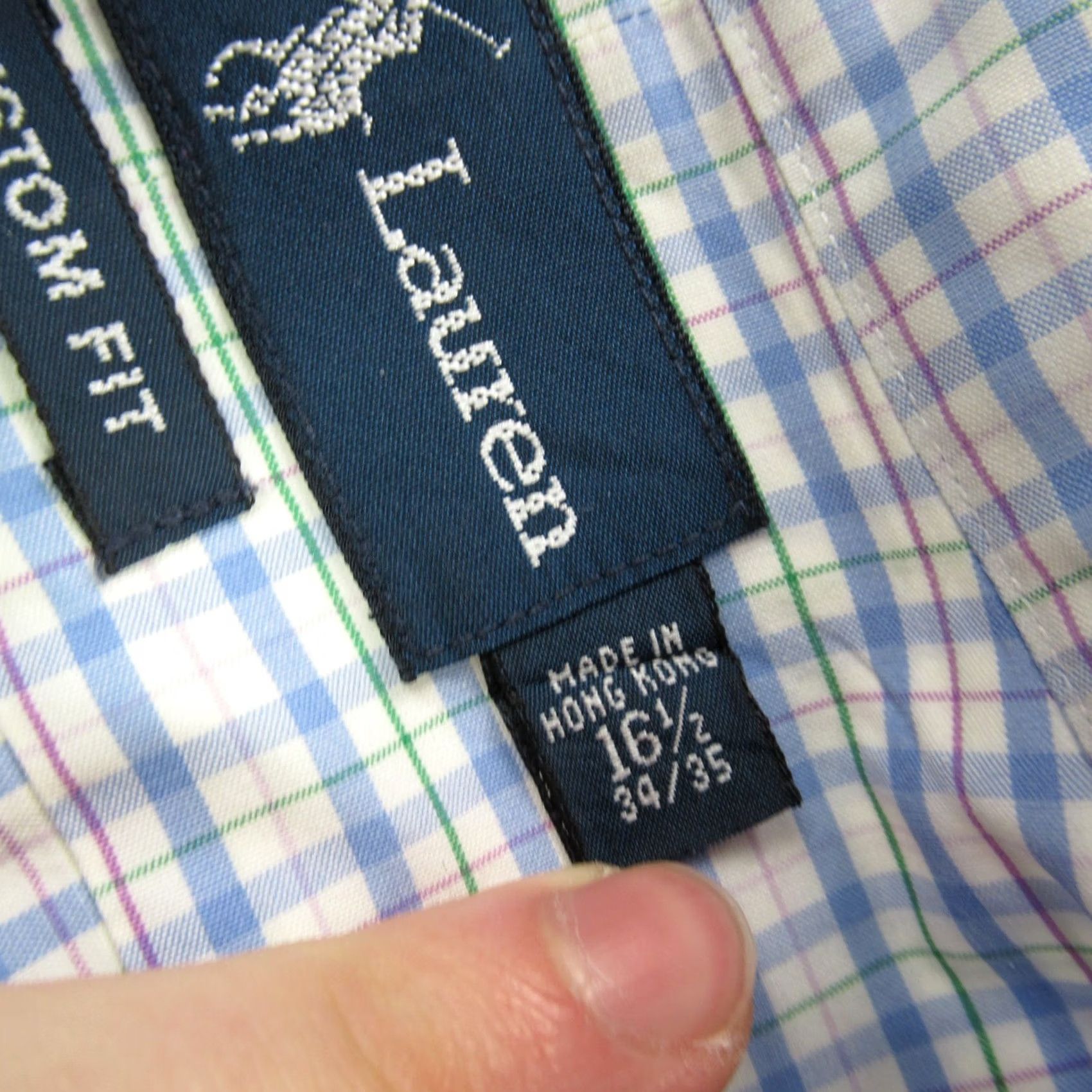 Polo Ralph Lauren Ralph Lauren Shirt Mens Long Sleeve Button Front Plaid Custom Fit 16.5 L Multicolor Cotton Knit Button-Up Collar Polo Size US L / EU 52-54 / 3 - 5 Thumbnail