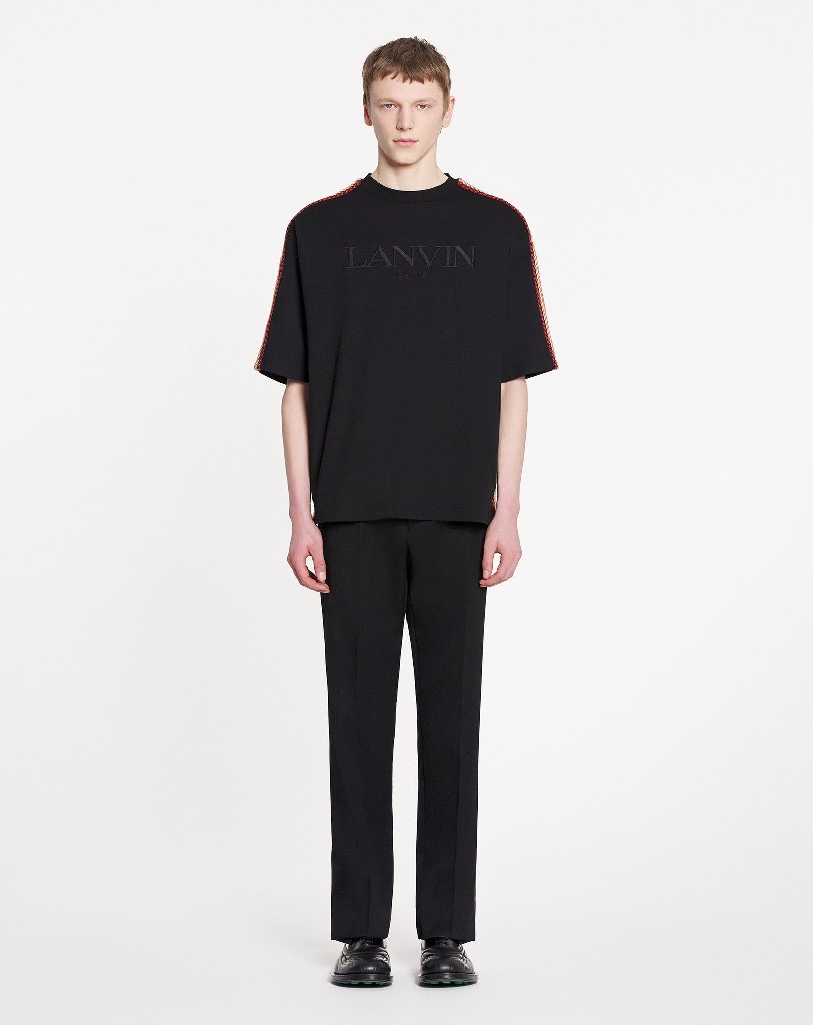 Lanvin o1w1db10225 Side Curb Oversized T-Shirt in Black Size US S / EU 44-46 / 1 - 2 Thumbnail