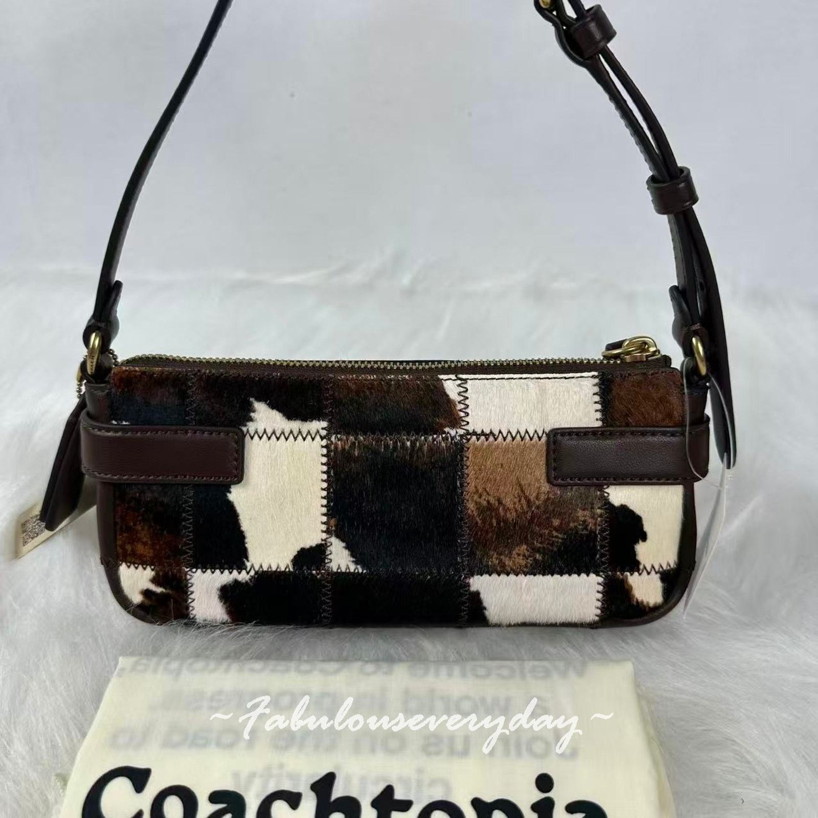 Coach Coach Coachtopia Alter Ego Cow Hair Side Buckle Shoulder Bag Size ONE SIZE - 3 Thumbnail