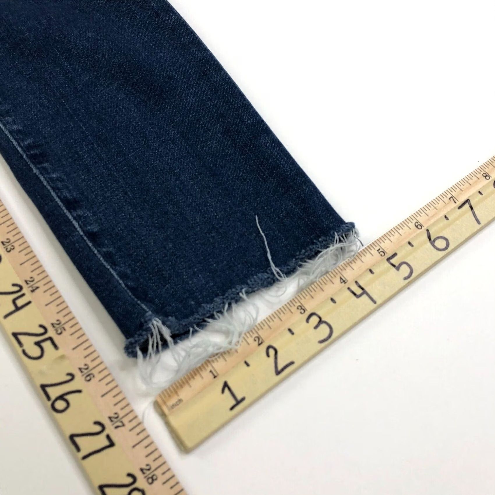 Agolde AGOLDE Jeans 5-Pocket Distressed Mid Rise Stretch Sophie Crop 25 (25W 26L) A018-3005 Womens Jeans Size 42" / US 20 - 5 Thumbnail