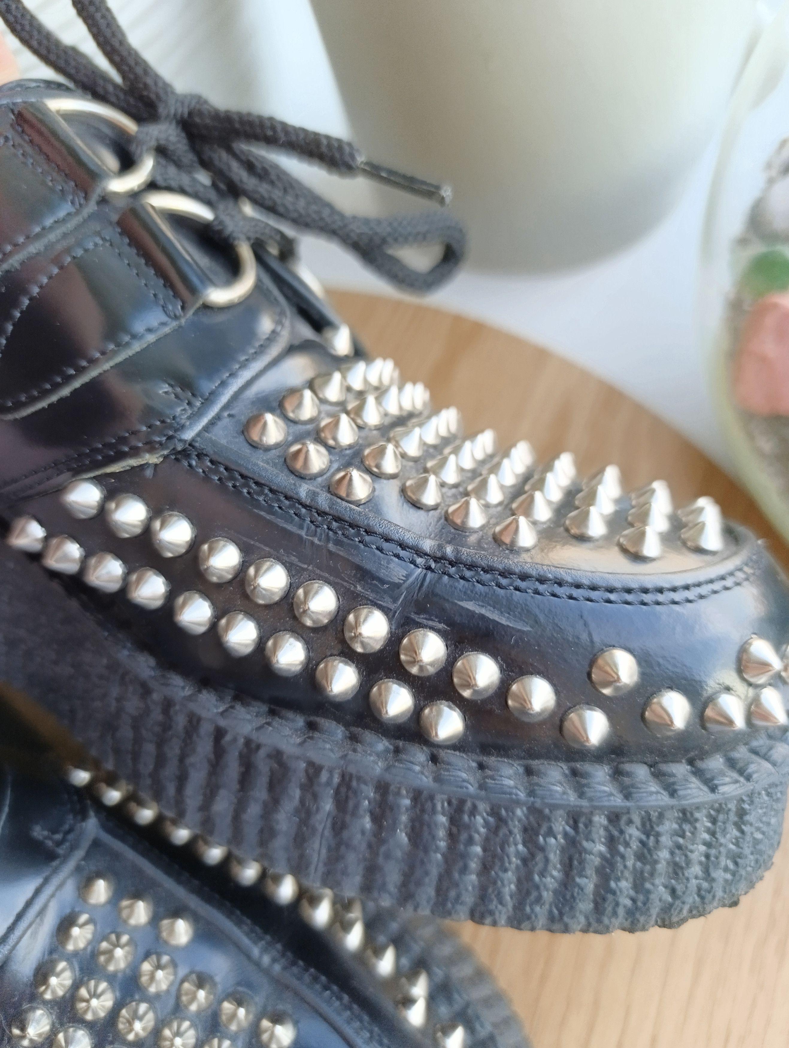 Other UNDERGROUND WOMEN STUDDED CREEPER SHOES THE ORIGINAL WULFRUN Size US 6 / IT 36 - 7 Thumbnail